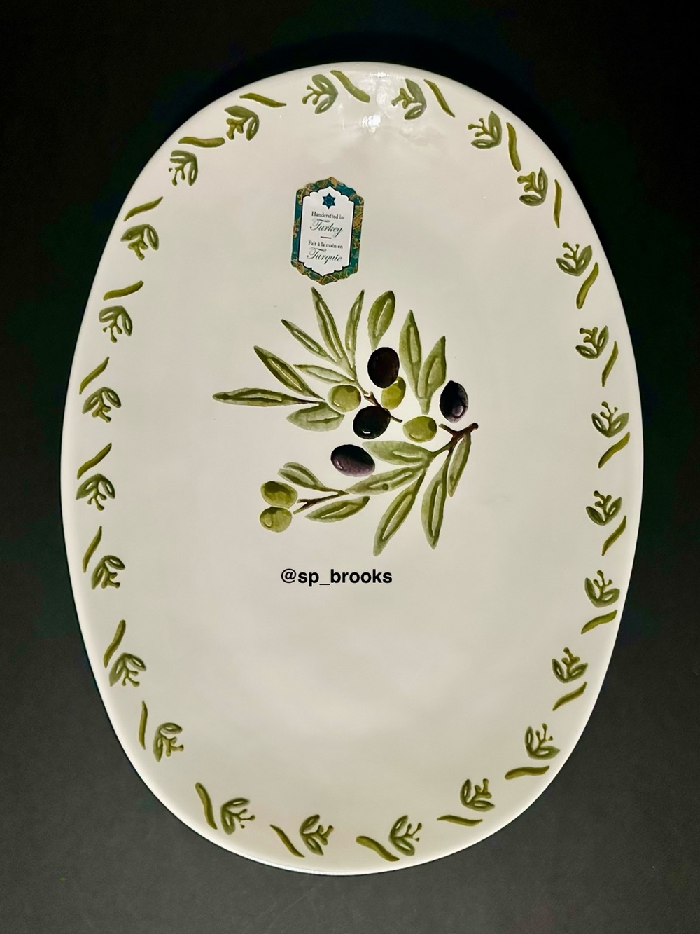 🎁1PC Papart Seramik Serving Platter - 14” Turkish Ceramic Serving Platter Olives